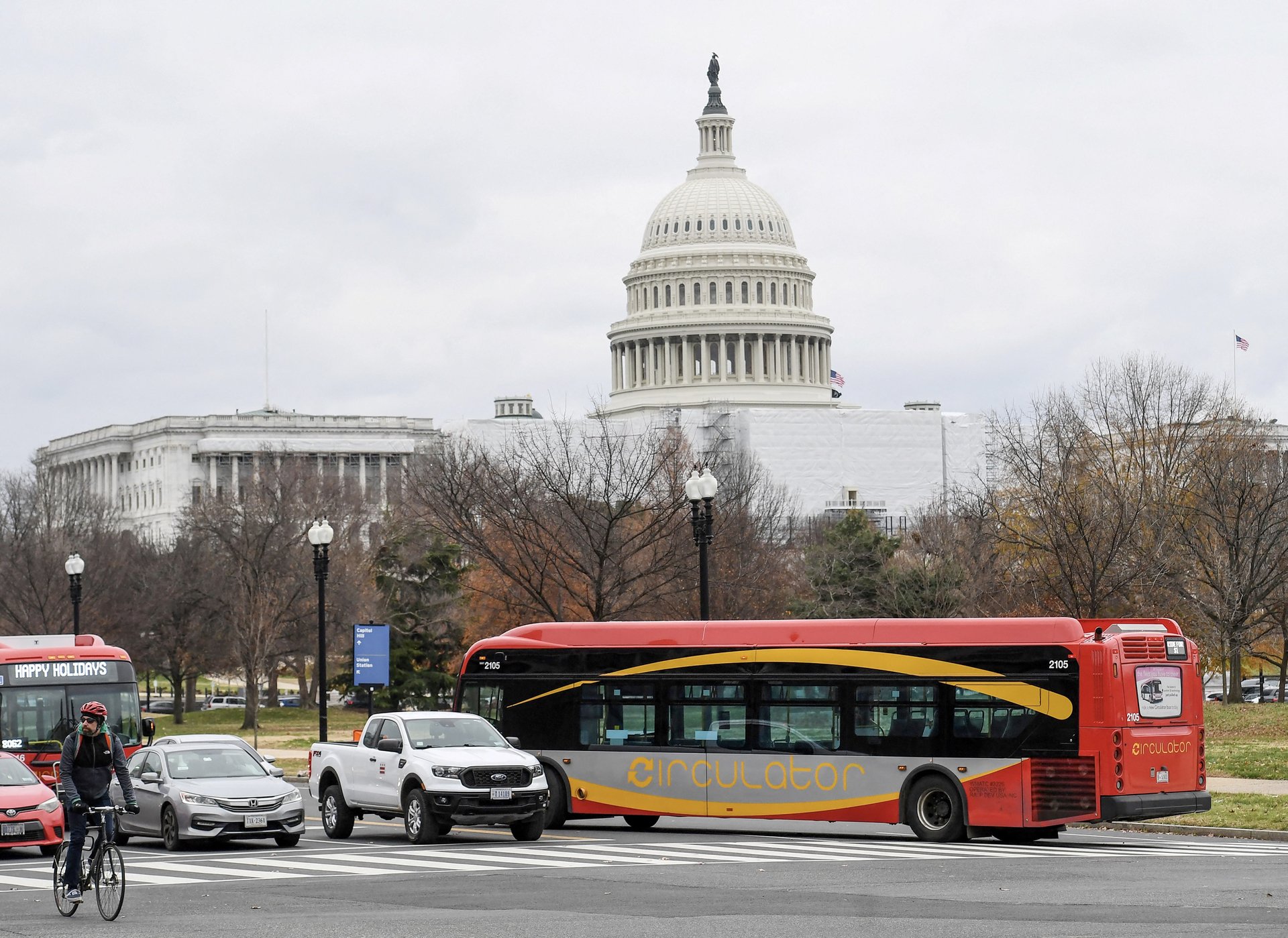 Xe buýt tại Washington D.C. Ảnh: AFP