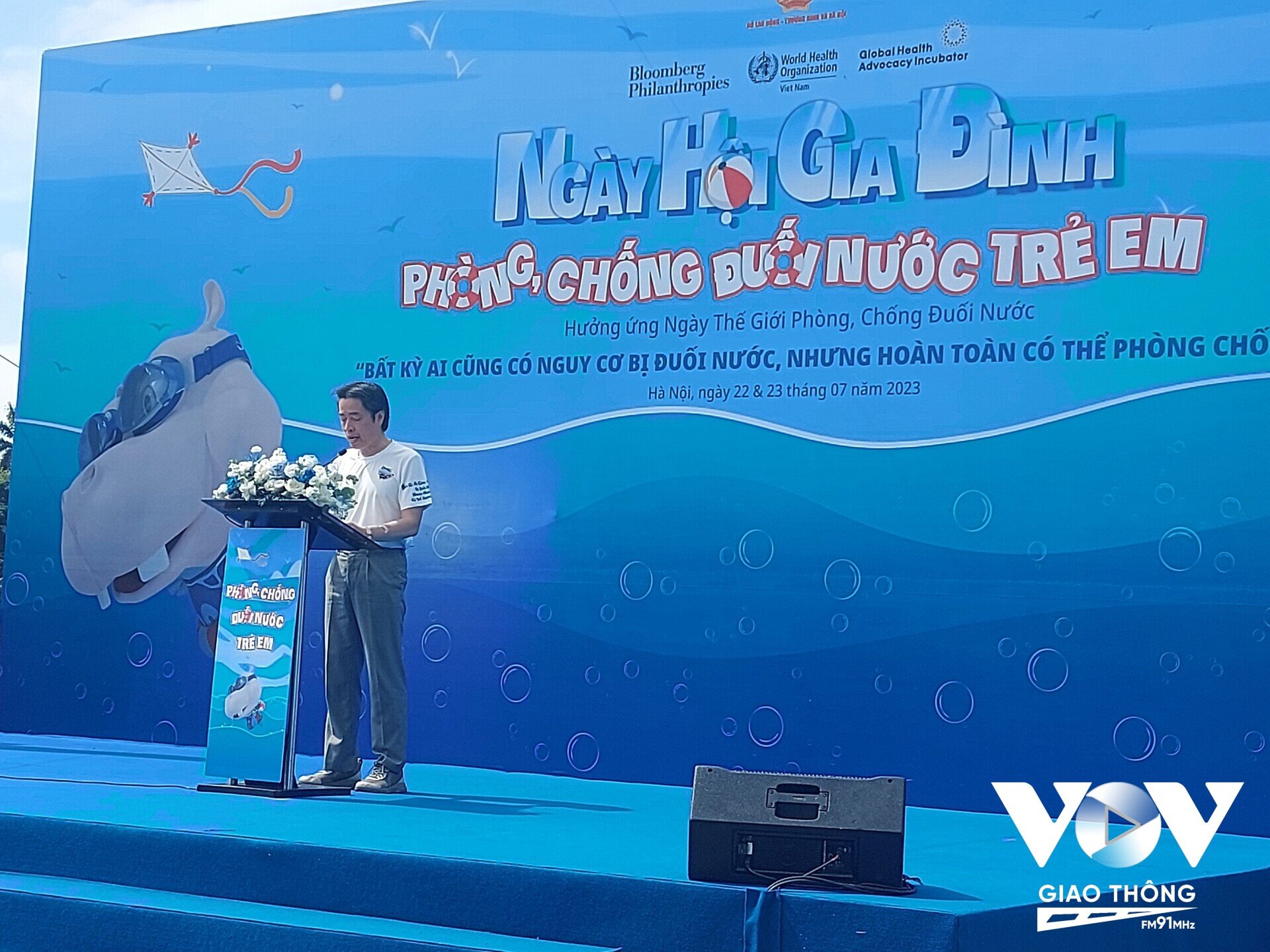 Ông Đặng Hoa Nam - Cục trưởng Cục trẻ em, Bộ Lao động Thương binh và xã hội phát biểu tại buổi lễ khai mạc