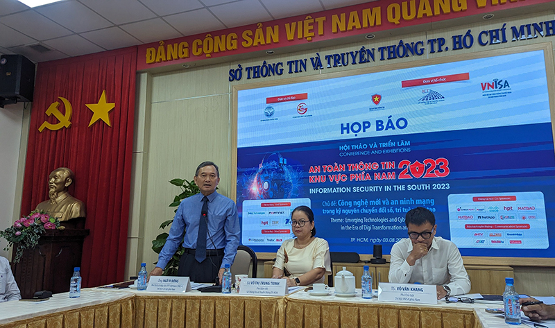 Lãnh đạo Sở TTTT TPHCM và Hiệp hội An toàn thông tin Việt Nam cung cấp thông tin về Hội thảo và Triển lãm An Toàn Thông Tin khu vực phía Nam 2023