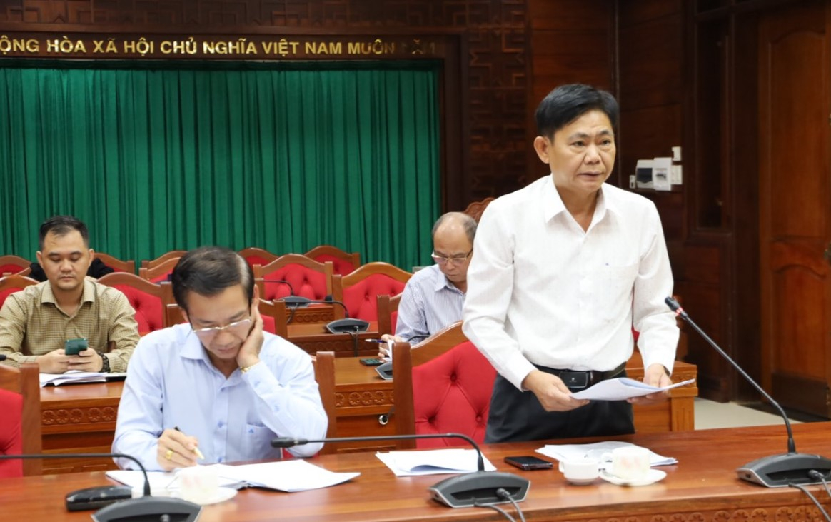 Giám đốc Sở Giao thông vận tải Đỗ Quang Trà phát biểu tại cuộc họp