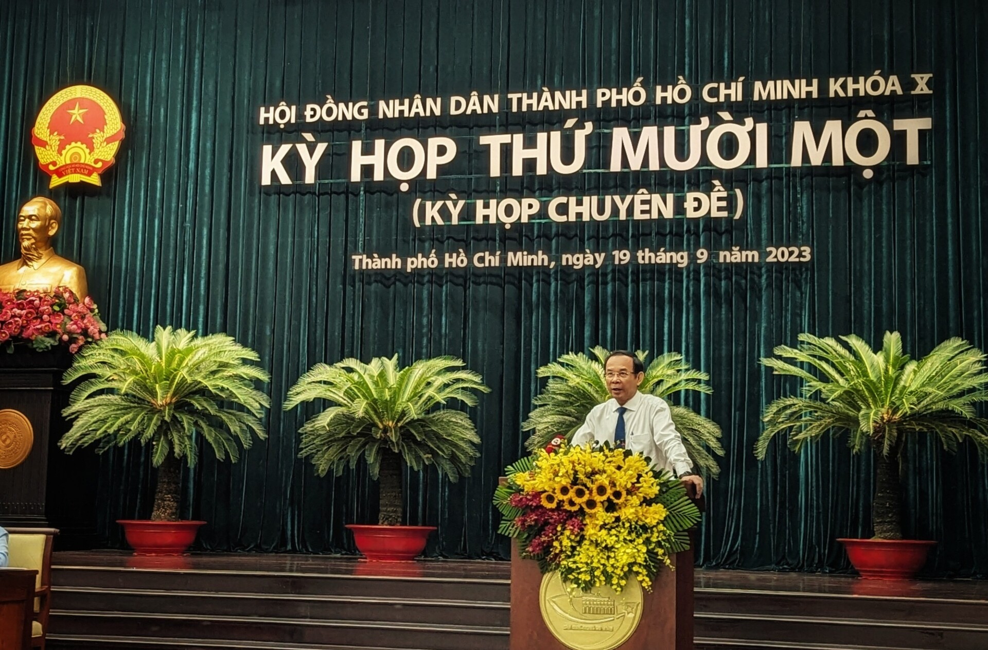 Bí thư Thành uỷ TP.HCM Nguyễn Văn Nên phát biểu chỉ đạo tại Kỳ họp HĐND TP.HCM lần thứ 11