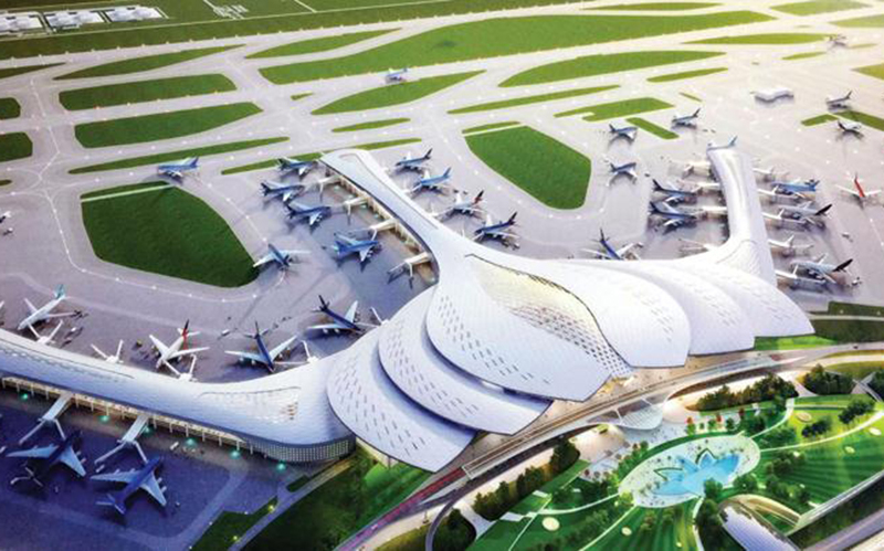 Cảng hàng không Long Thành khi hoàn thành giai đoạn 1 năm 2026 sẽ phục vụ 25 triệu lượt khách và 1,2 triệu tấn hàng hoá mỗi năm