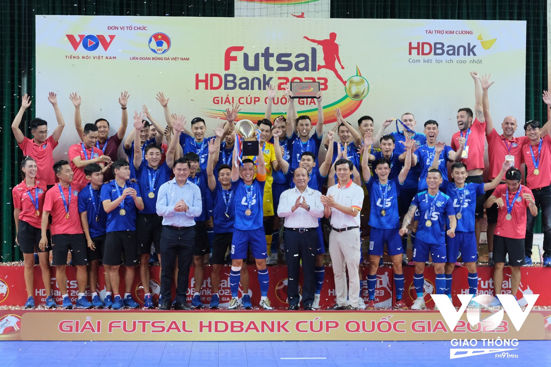Sau khi vượt qua Cao Bằng tại trận chung kết, CLB Thái Sơn Nam đã chính thức lên ngôi vô địch Futsal HDBank cúp quốc gia 2023.