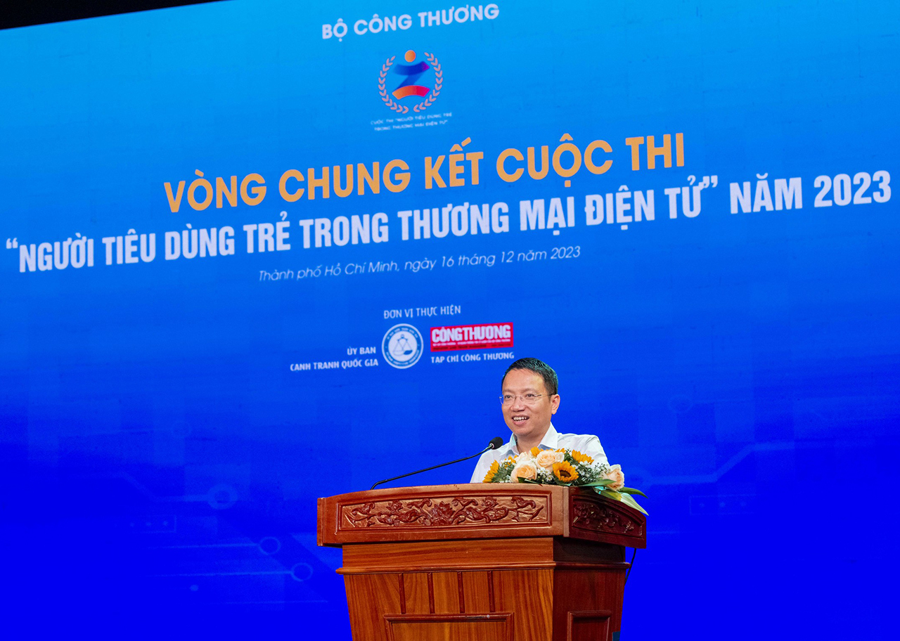 Ông Lê Triệu Dũng, Chủ tịch Ủy ban Cạnh tranh Quốc gia phát biểu tại sự kiện