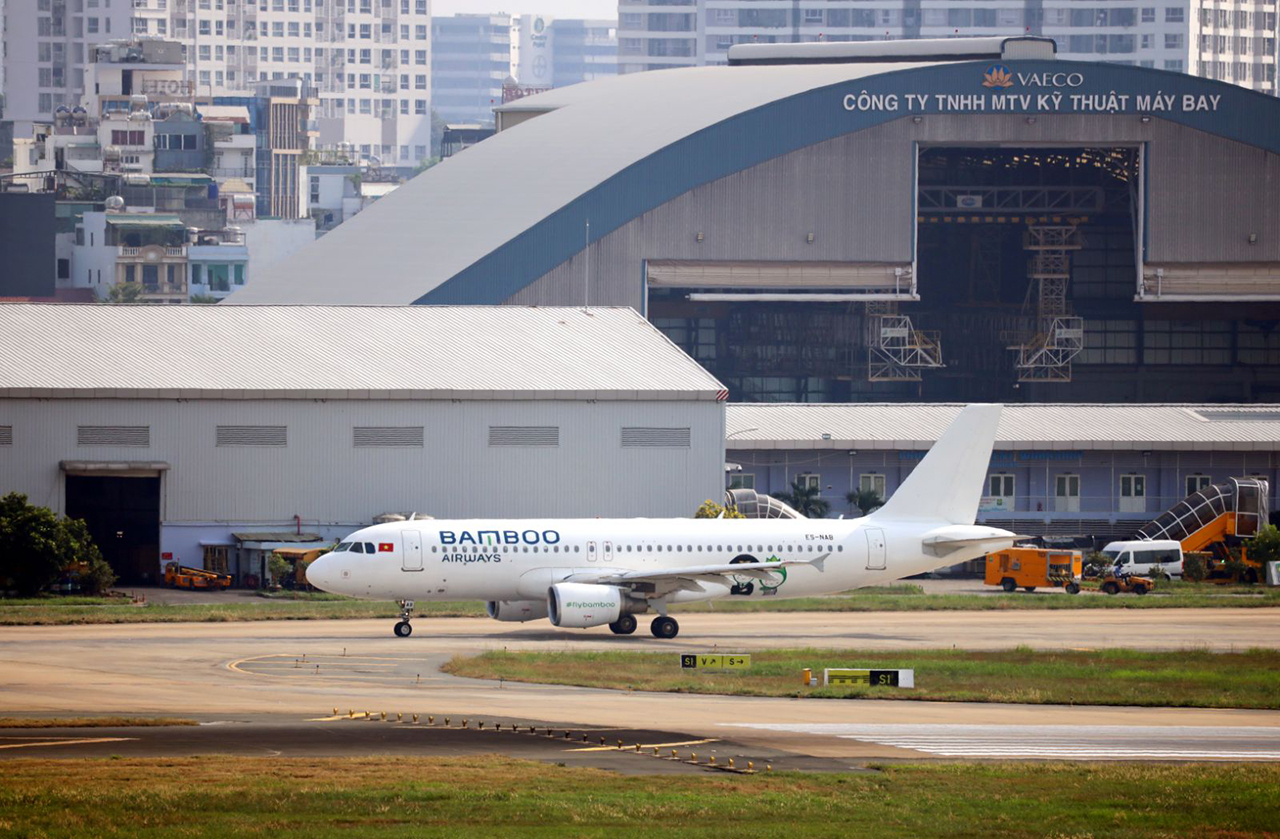 Chiếc máy bay A320 gia nhập đội tàu của Bamboo Airways ngày 08/01/2024. Ảnh: Lưu Ngọc Tuấn
