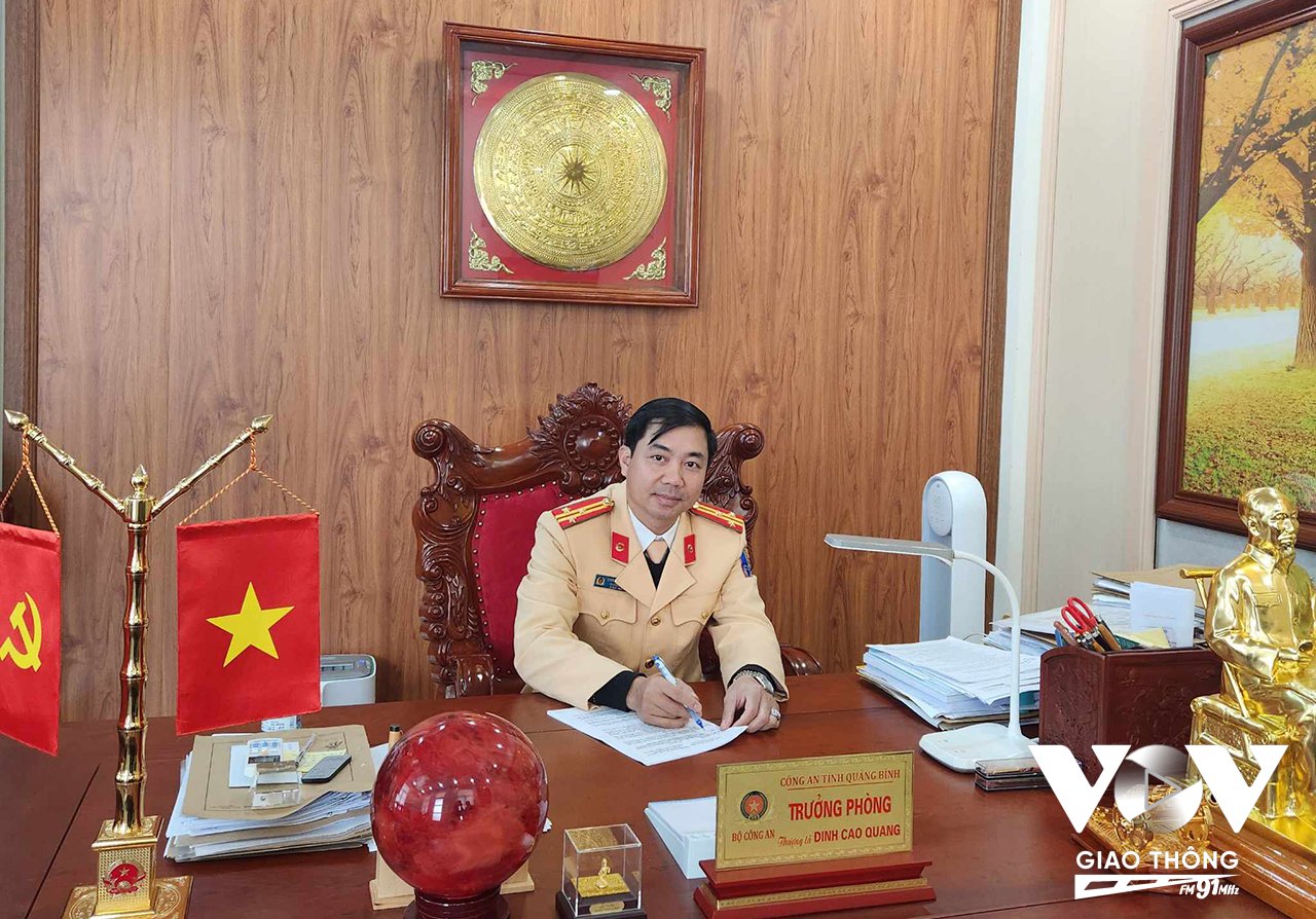 Thượng tá Đinh Cao Quang, Trưởng Phòng CSGT – Công an tỉnh Quảng Bình