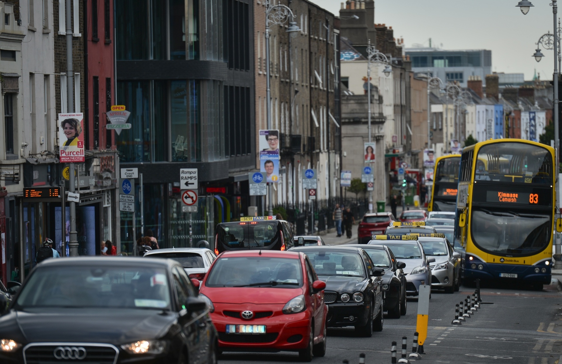 Giao thông tại Dublin, Ireland từ lâu đã gặp phải tình trạng thường xuyên ùn tắc, nhất là tại khu trung tâm thành phố. Ảnh: Getty Images