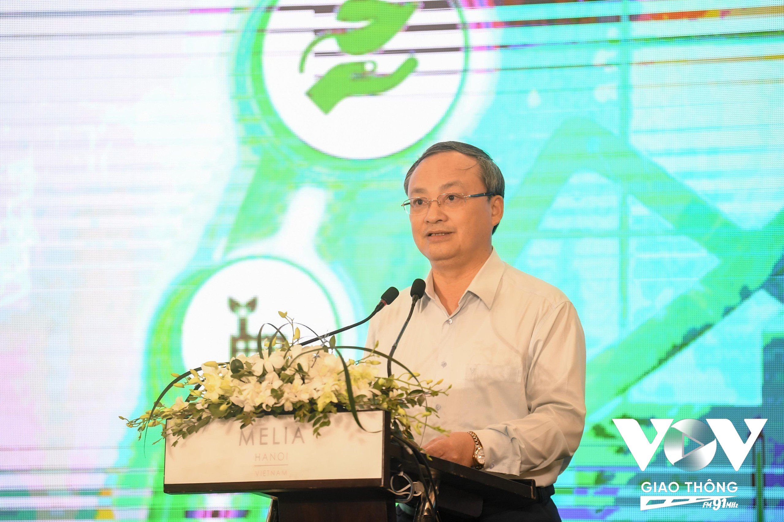 Ông Đỗ Tiến Sỹ, Tổng Giám đốc Đài Tiếng nói Việt Nam phát biểu tại diễn đàn