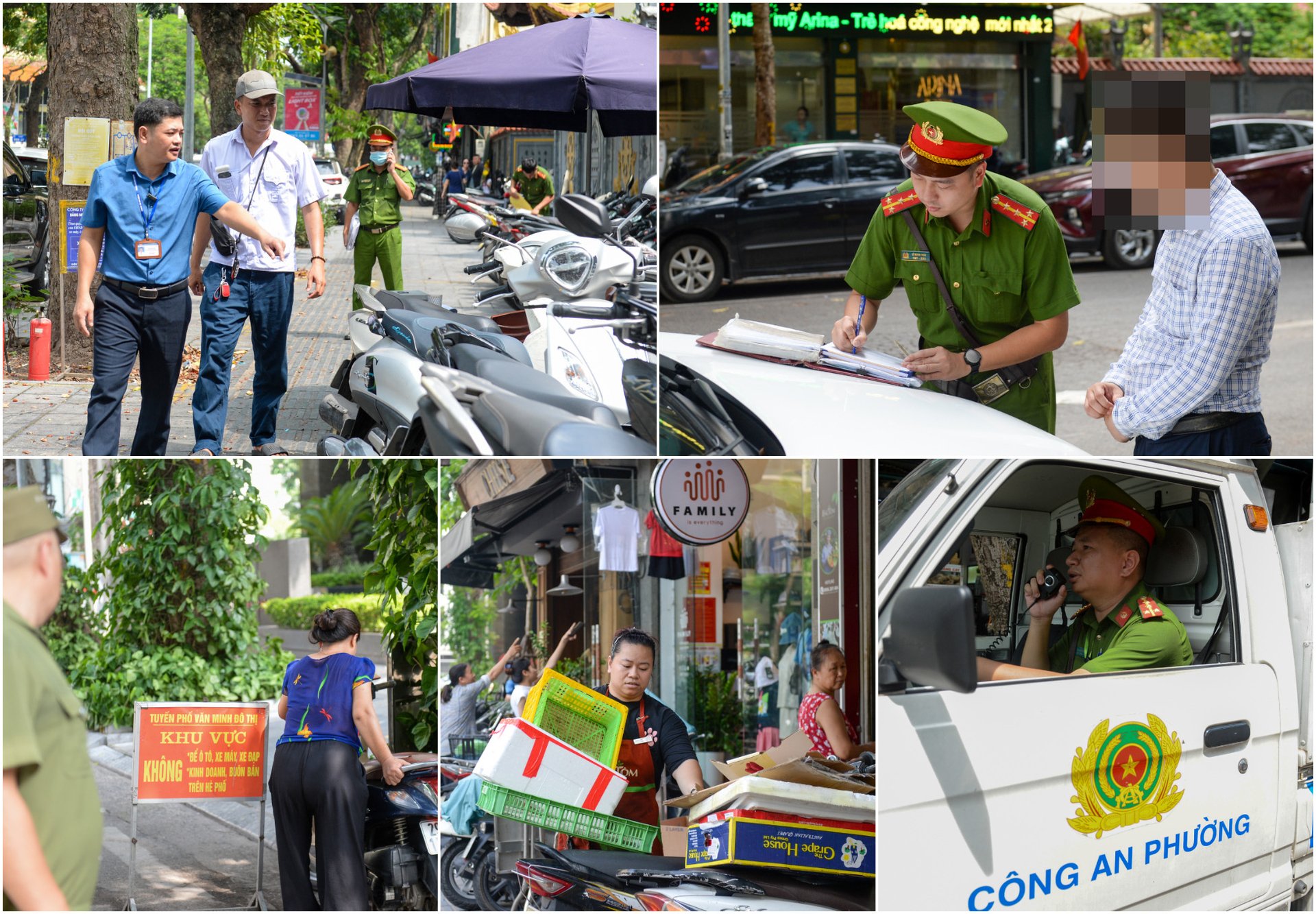 Ban Chỉ đạo 197 phường Lê Đại Hành, quận Hai Bà Trưng tuyên truyền, xử lý vi phạm về trật tự đô thị.