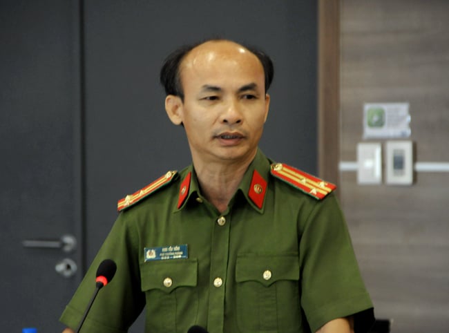 Thượng tá Đinh Văn Trình, Phó Trưởng Phòng chống mua bán người, Cục Cảnh sát Hình sự, Bộ Công an (Ảnh: Dân Việt)