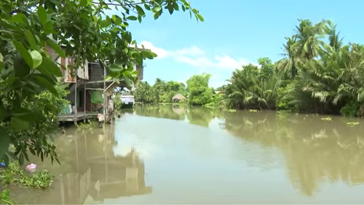 Một đoạn Kênh Bảo Định trên địa bàn thành phố Mỹ Tho, tỉnh Tiền Giang