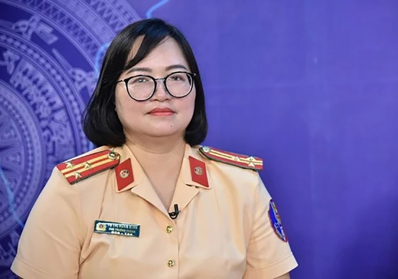Thượng tá Tạ Thị Hồng Minh -  Phó trưởng Phòng Tuyên truyền, Cục CSGT (Bộ Công an) (Chinhphu.vn)