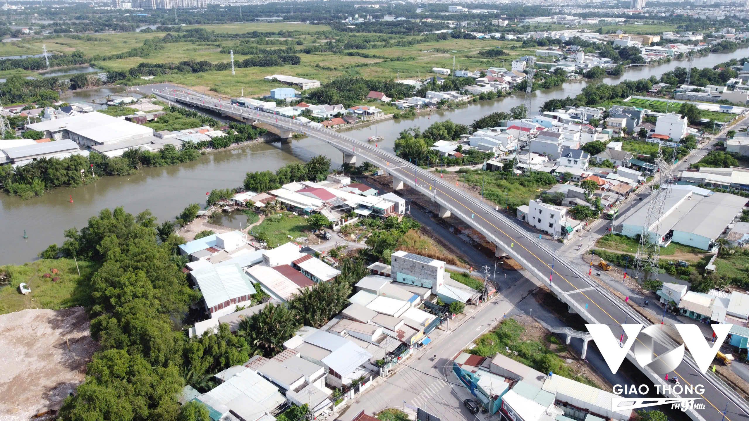 Cầu Cây Khô nối hai huyện Nhà Bè và huyện Bình Chánh được thông xe ngày 30/8 vừa qua