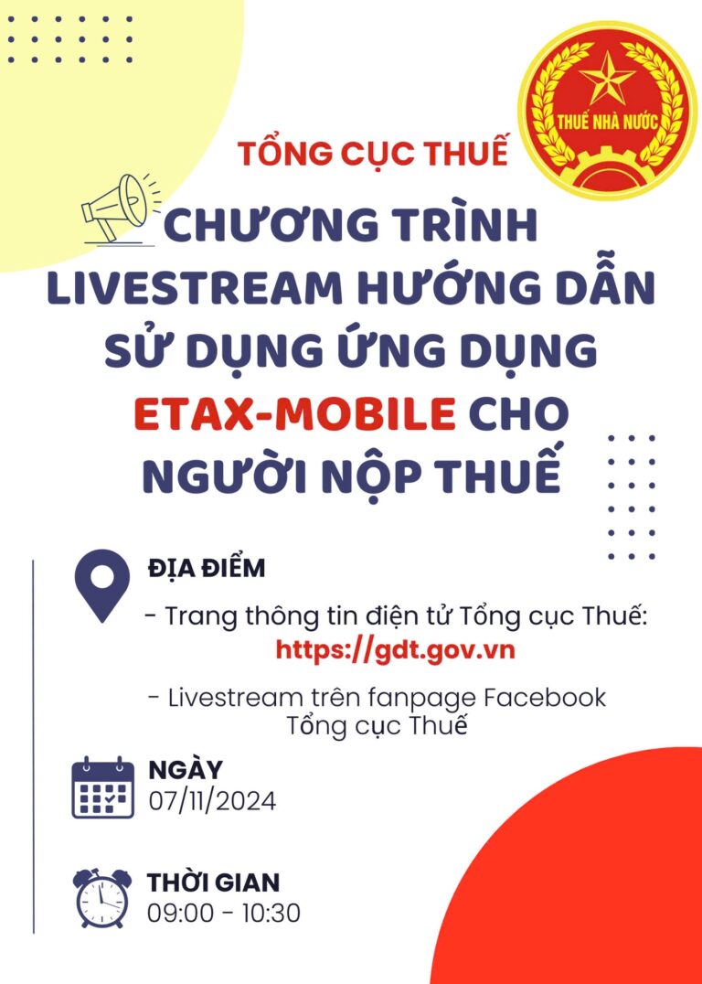 Tổng cục Thuế tổ chức chương trình livestream hướng dẫn sử dụng ứng dụng eTax Mobile cho Người nộp thuế