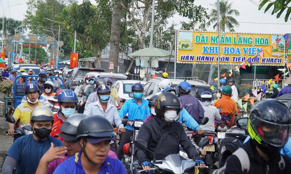 Tuyến đường Sai Nhiên - Cai Dao của năm 2024, năm nay, TP Sa Đéc sẽ bố trí điểm giữ xe để tránh tình trạng xe chạy vào con đường này gây ùn ứ.