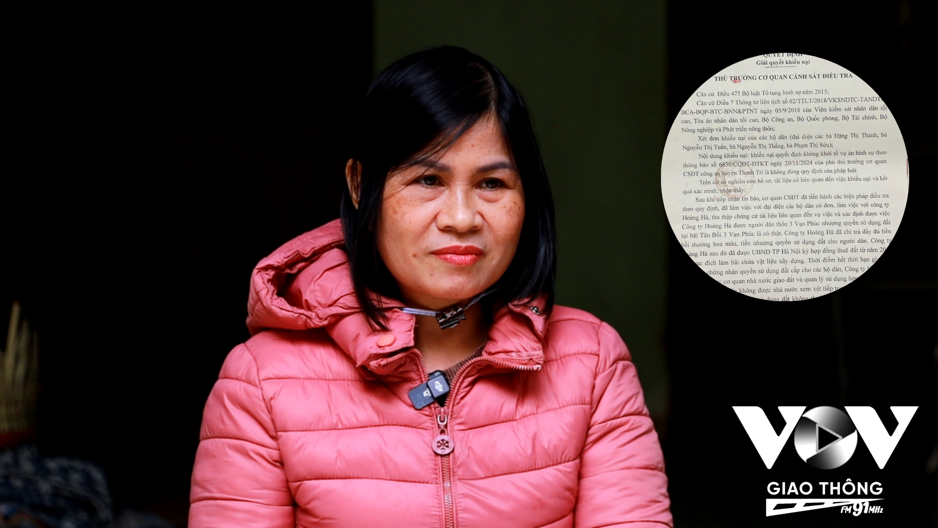 Bà Nguyễn Thị Thủy cho rằng, quyết định bãi khiếu nại của người dân từ phía Công an huyện Thanh Trì là bỏ lọt tội phạm. Bà và các hộ dân chưa từng nhận tiền chuyển nhượng đất.