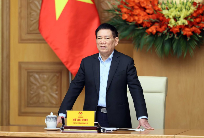 Phó Thủ tướng Chính phủ Hồ Đức Phớc phát biểu tại cuộc họp Ban Chỉ đạo điều hành giá chiều 6/2. Ảnh: Tạp chí Tài chính