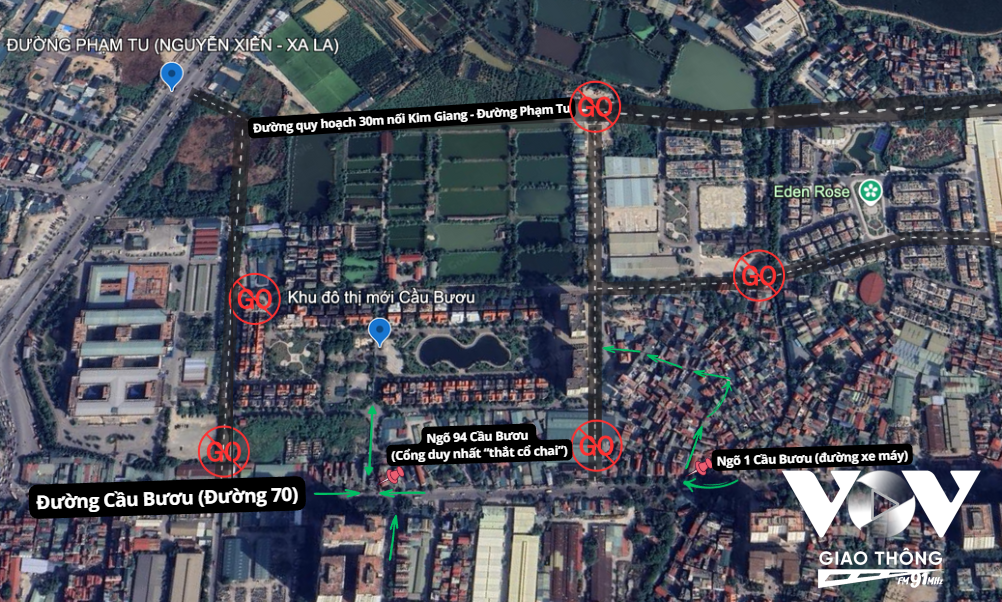 Nếu các tuyến đường quy hoạch được triển khai, Khu đô thị mới Cầu Bươu có thể có tới 5-6 đường thông ra các trục chính.