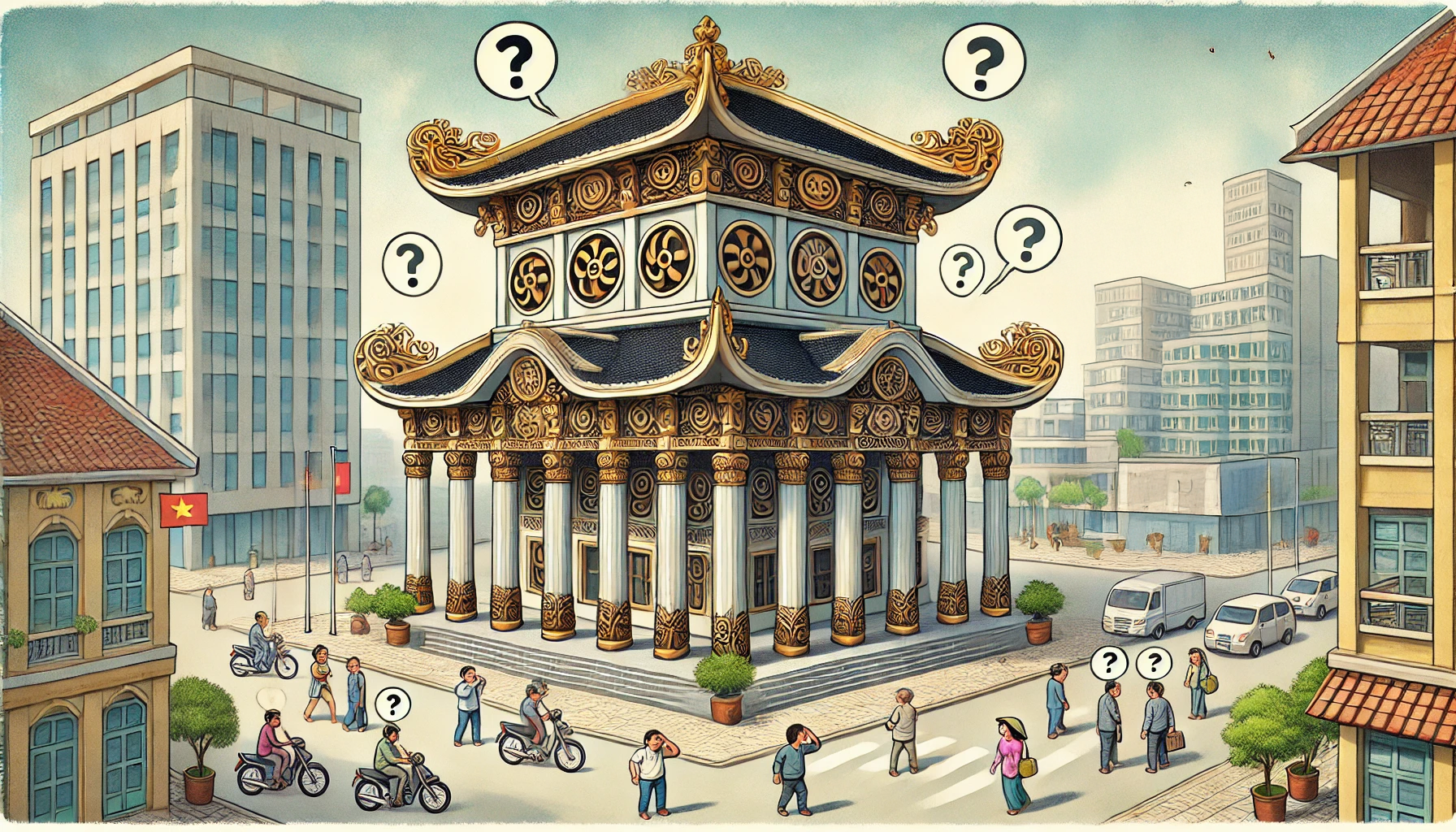 Kiến trúc lộn xộn - Khi nhà văn hóa trở thành thử nghiệm thẩm mỹ (Ảnh minh họa: ChatGPT)