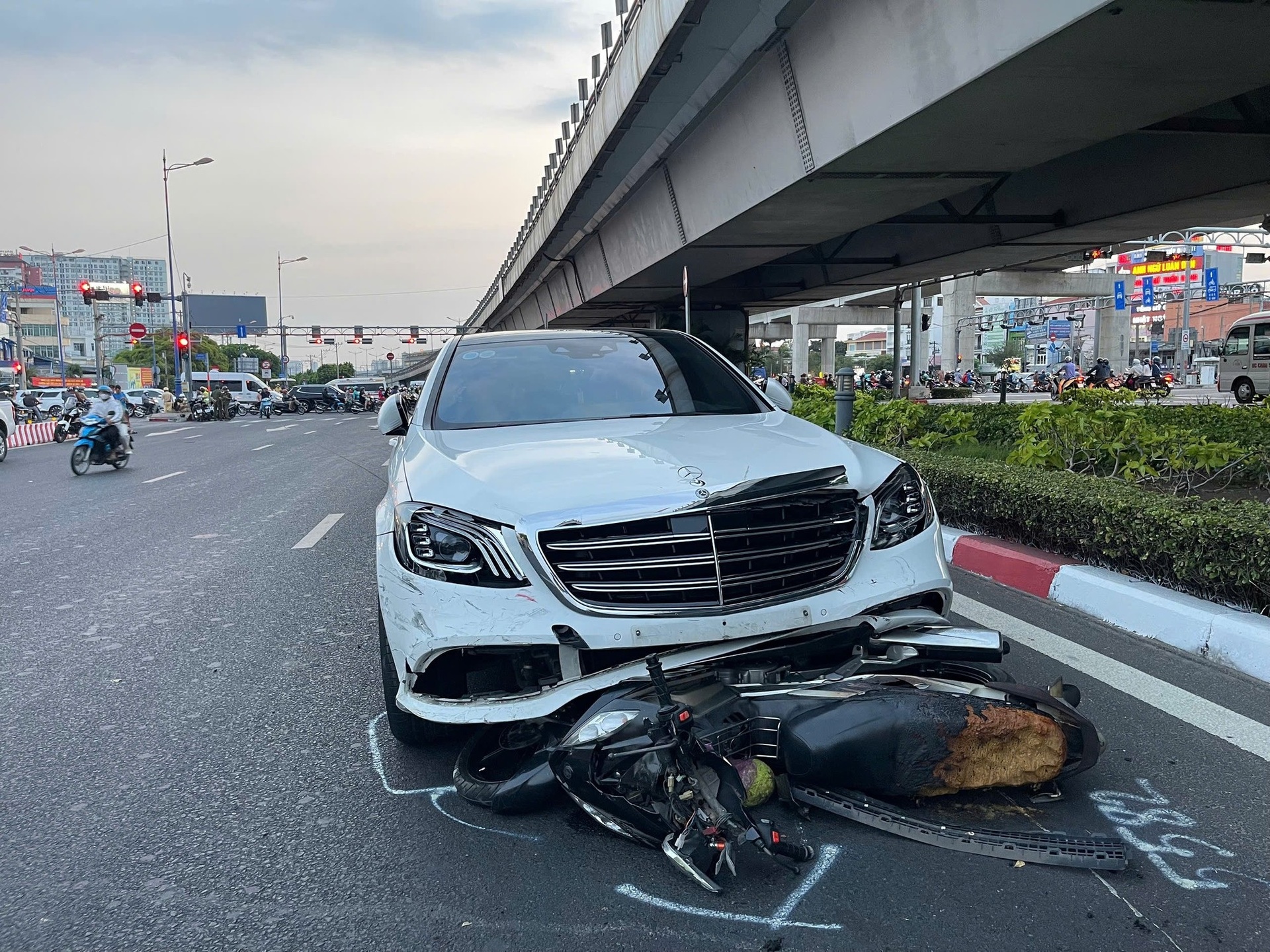 Hiện trường vụ tai nạn.