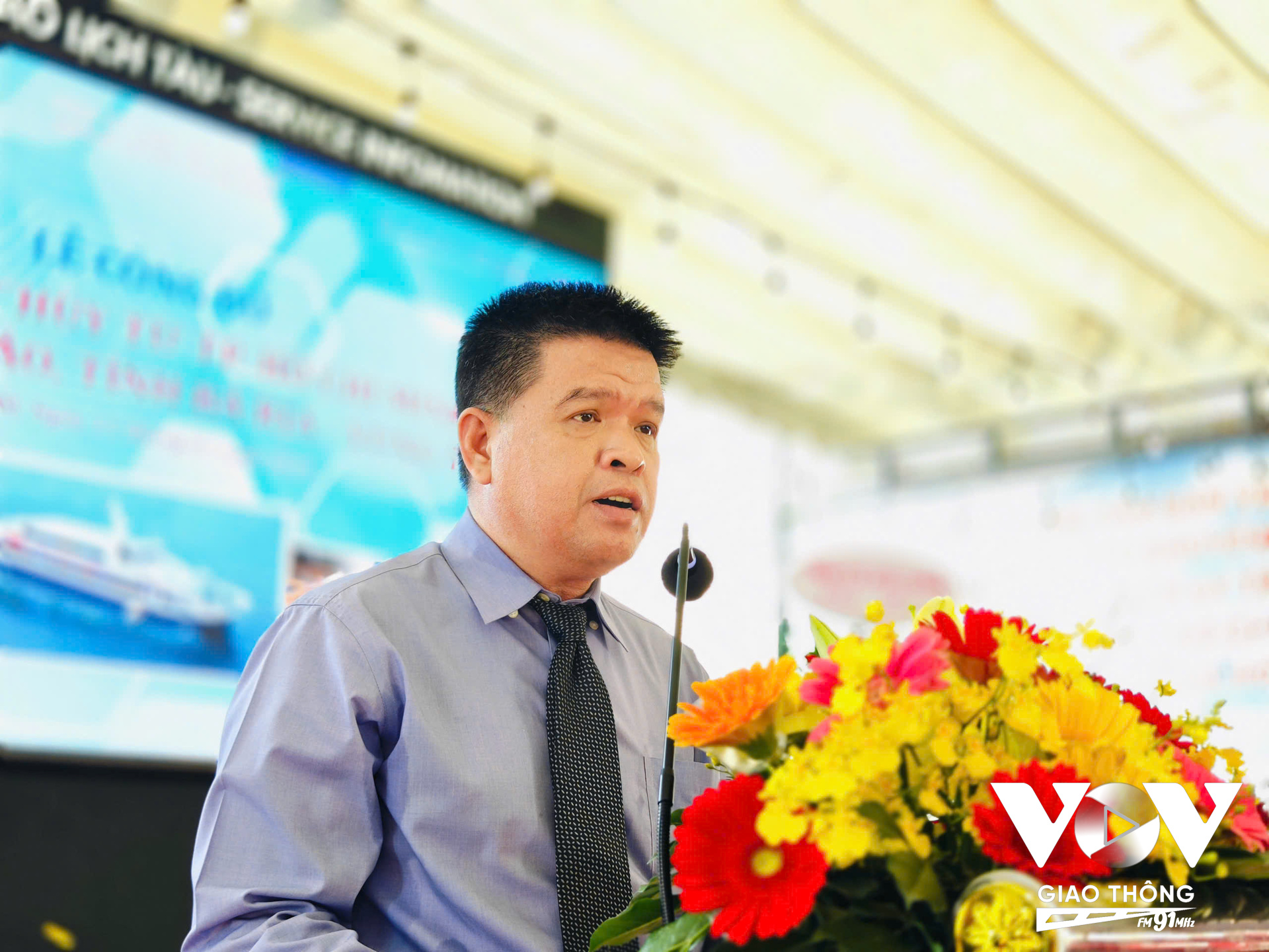 Ông Bùi Hoà An - Phó giám đốc Sở Giao thông công chánh TPHCM phát biểu tại Lễ công bố