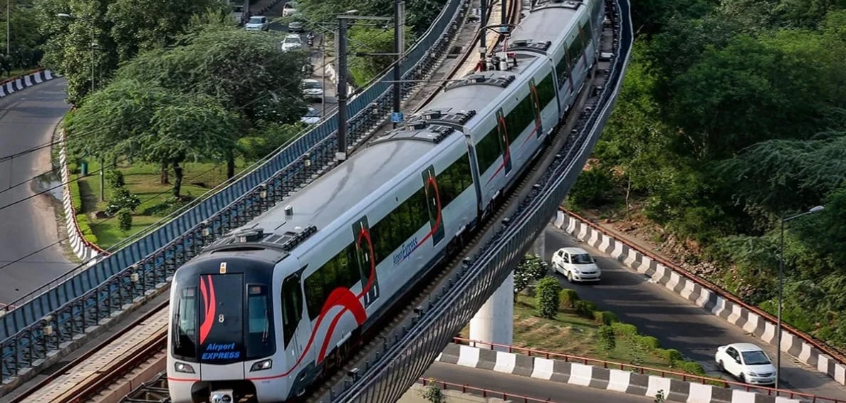 Ấn Độ có hệ thống metro dài thứ ba thế giới, với 1.000 km đường ray trên 23 thành phố. (Ảnh: ensureias.com)