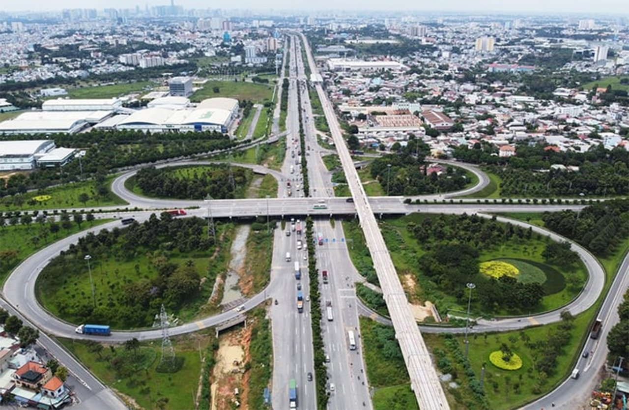Nút giao Trạm 2 (quận Thủ Đức), một trong những nút giao trọng điểm ở khu Đông TP HCM. Ảnh: Vnexpress