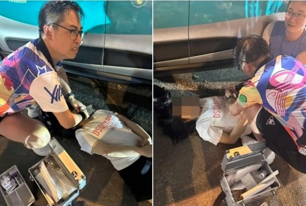 Tình huống một bác sĩ tình cờ cứu một cô gái gặp tai nạn bị co giật giữa đường được ví như 'người hùng giữa đời thường'. (Ảnh từ clip)