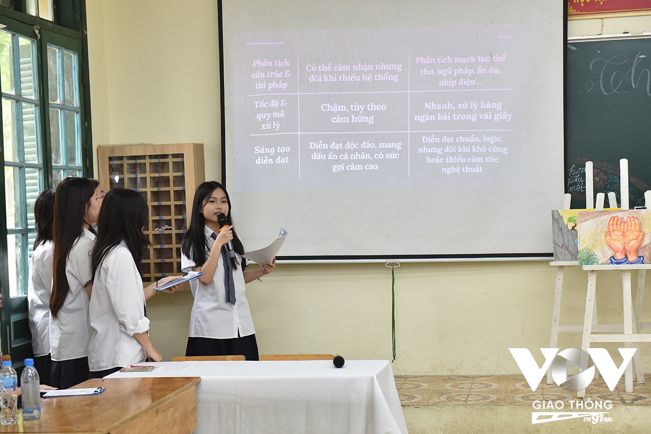 Nhiều góc độ về thơ văn được học sinh cảm nhận sau khi tiếp cận văn học mà AI không thể phân tích được