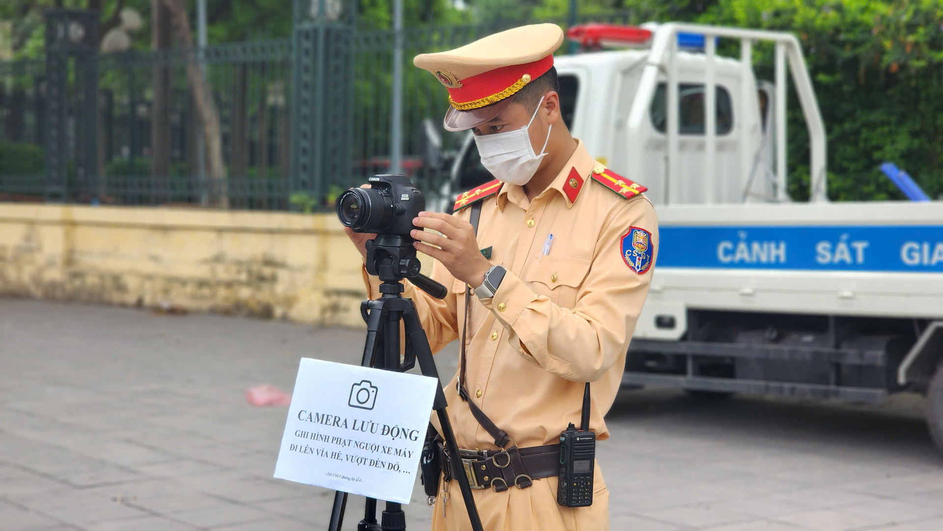 Các thông tin như: Thời gian, địa điểm, biển kiểm soát phương tiện... sẽ được thể hiện trên hình ảnh vi phạm.