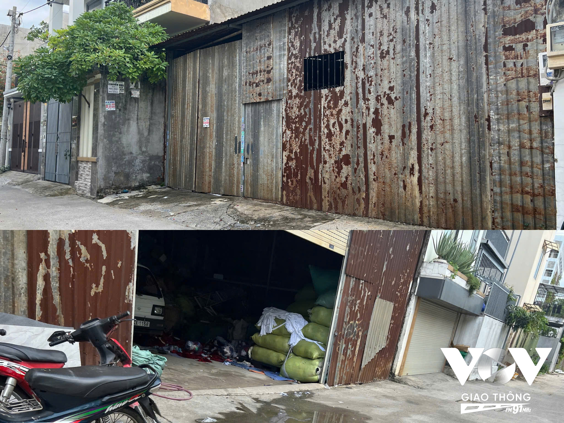 2 mặt của điểm tập kết phế liệu nằm ở hẻm 36 và 38 đường số 24, Phường Linh Đông, TP. Thủ Đức