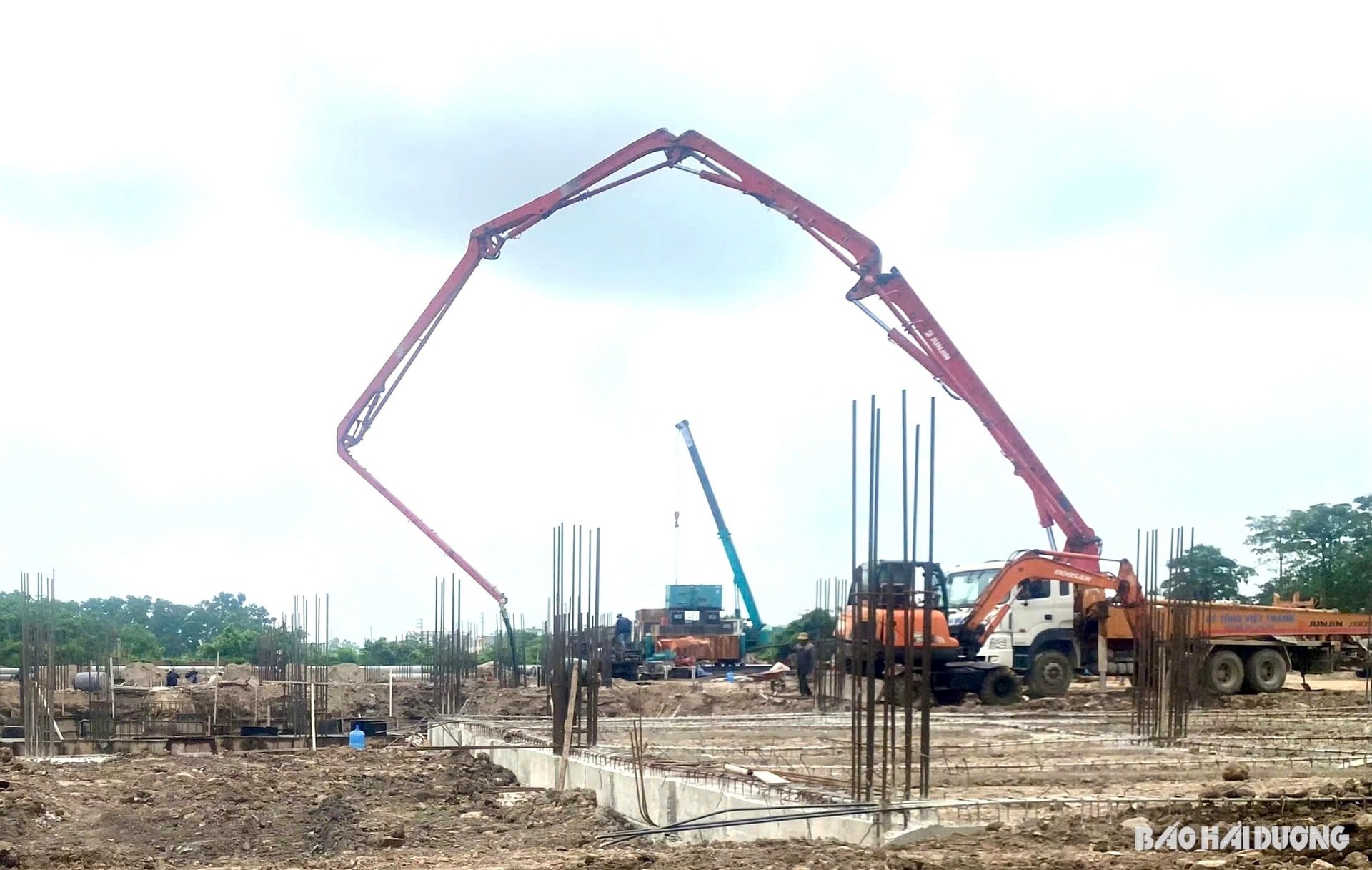Bến xe khách phía tây TP Hải Dương vừa được khởi công (Ảnh: Báo Hải Dương)