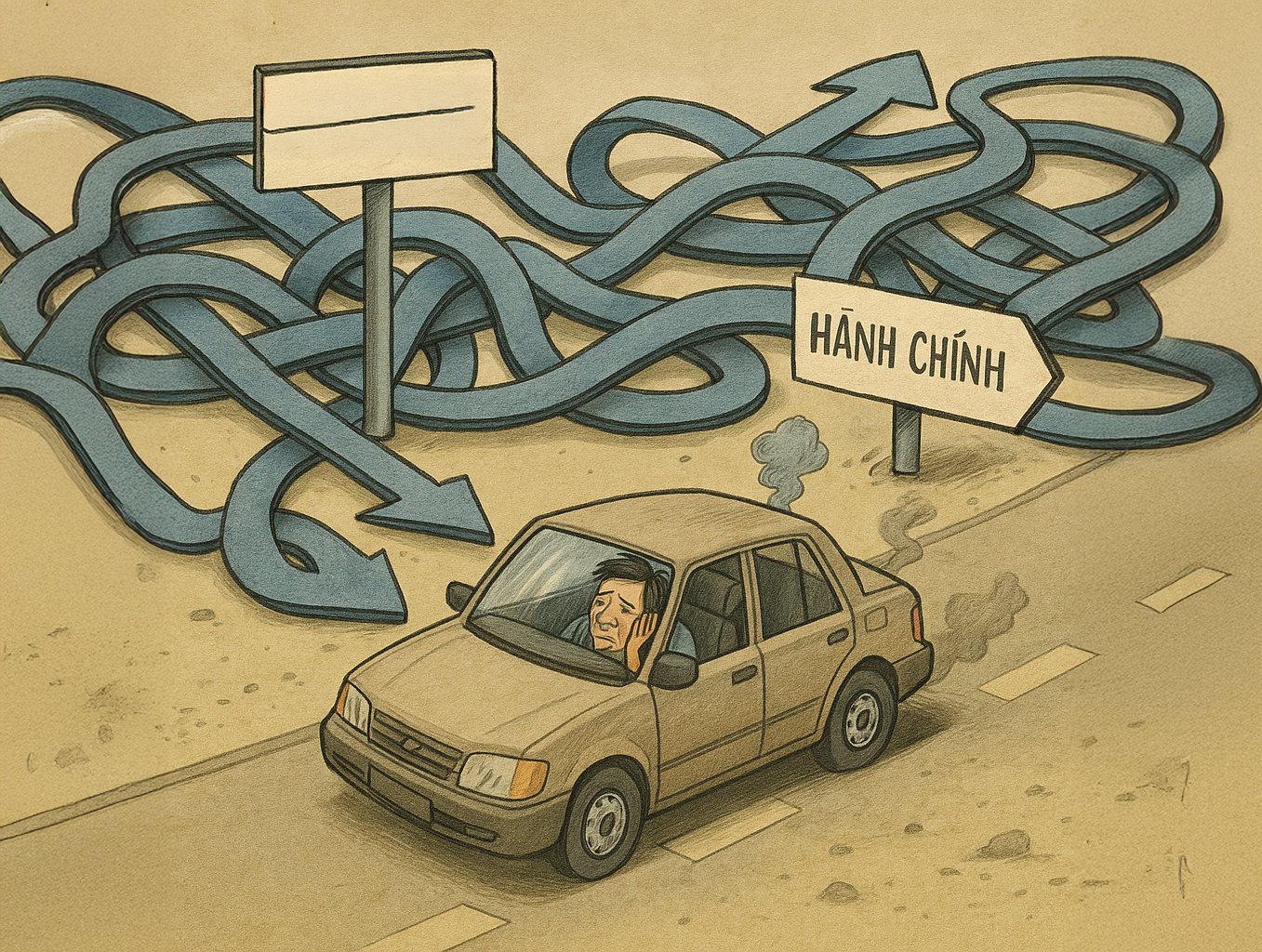 Chuyển giao rối rắm khiến người dân 'đứng bánh' giữa đường hành chính (Ảnh minh họa: ChatGPT)