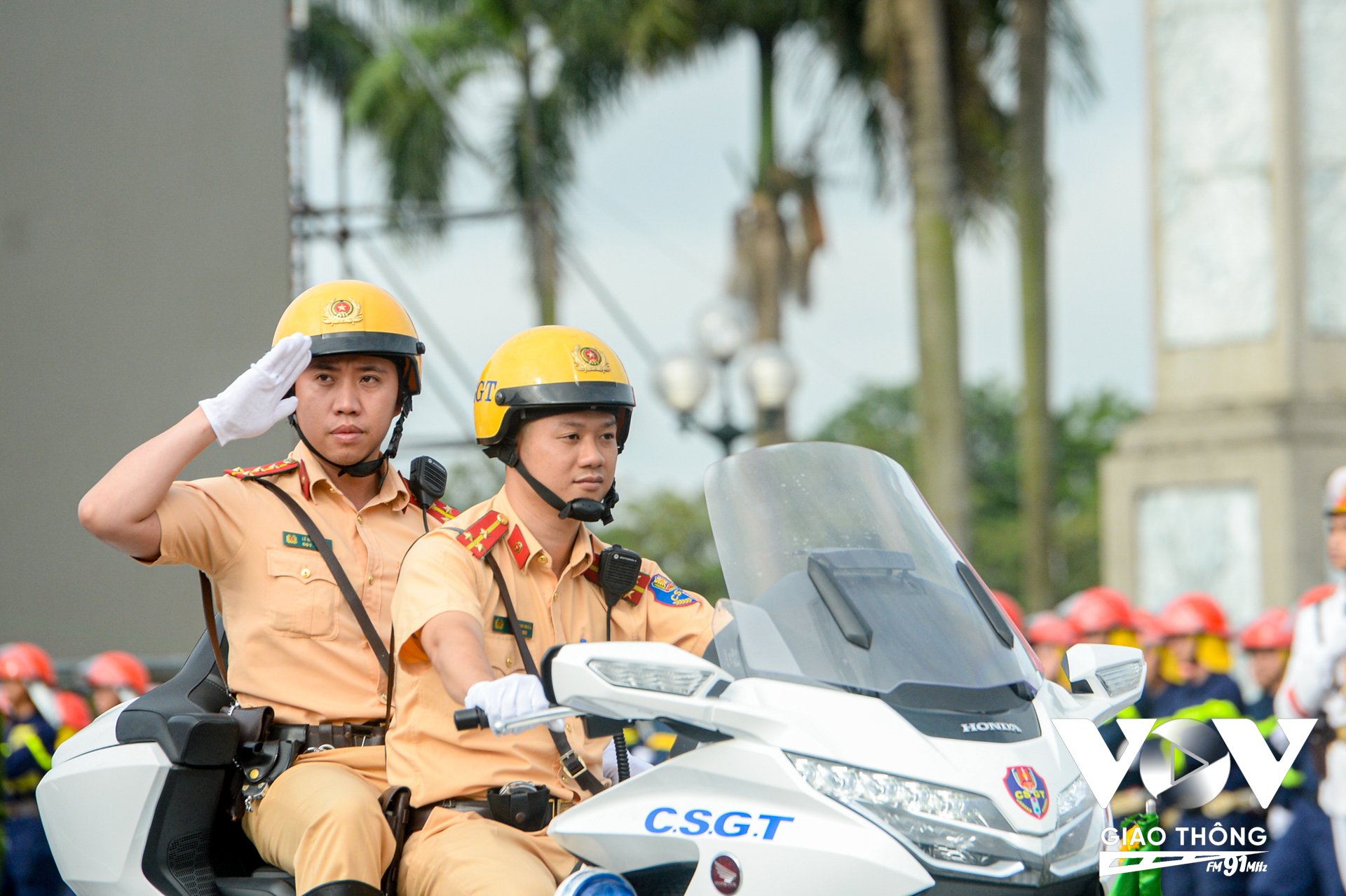 Chiến sĩ cảnh sát giao thông Thủ đô.