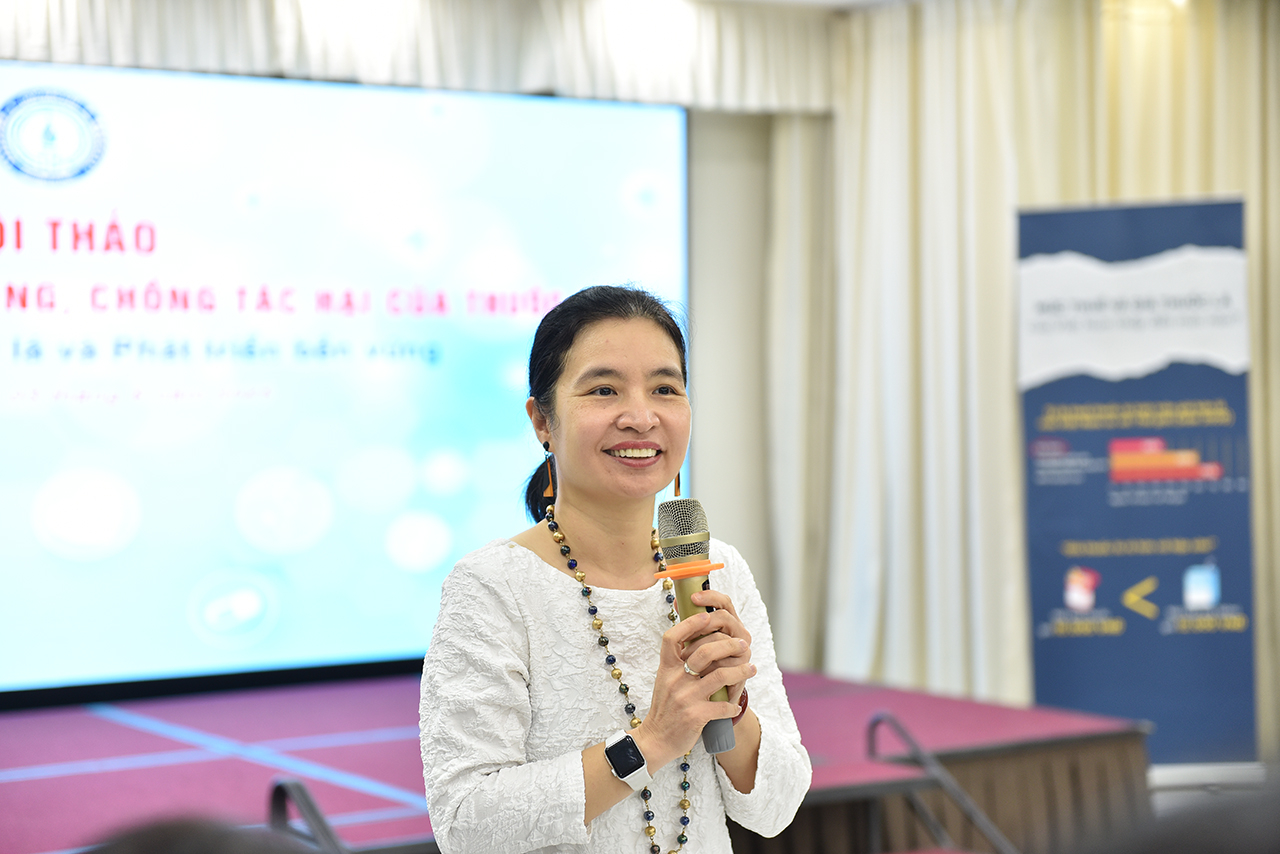 ThS.BS Nguyễn Thị An - Giám đốc Tổ chức HealthBridge Canada tại Việt Nam phát biểu tại hội thảo