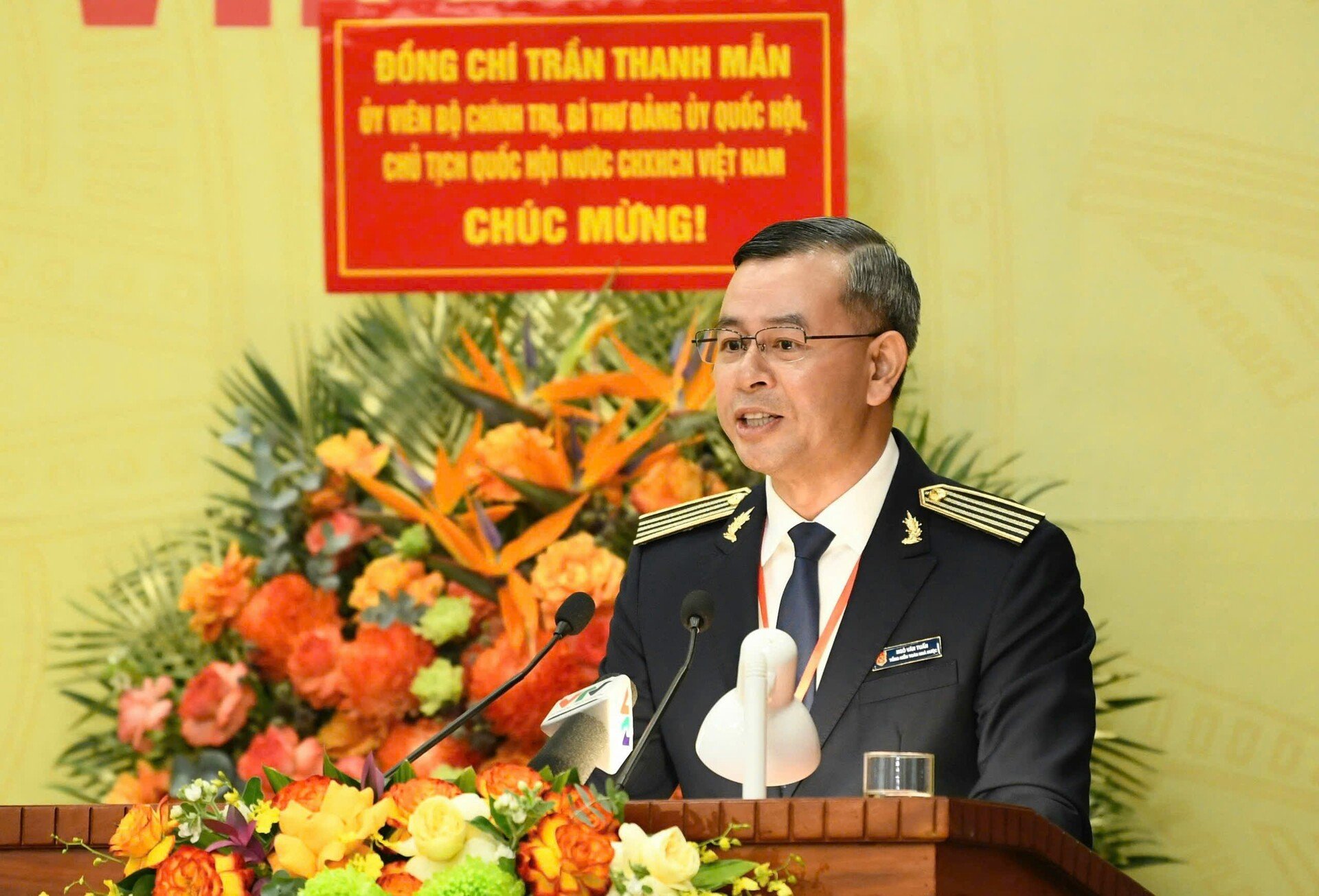 Bí thư Đảng ủy - Tổng Kiểm toán Nhà nước Ngô Văn Tuấn phát biểu khai mạc