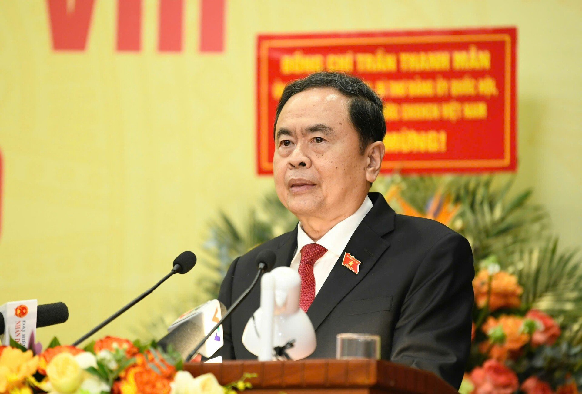 Chủ tịch Quốc hội Trần Thanh Mẫn phát biểu tại Đại hội