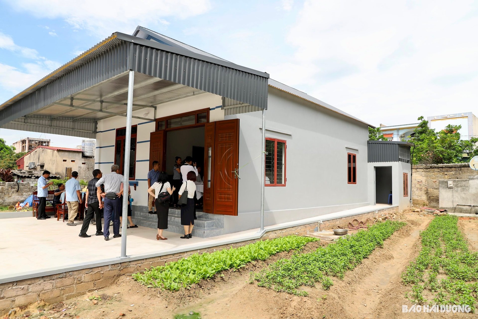 Các ngôi nhà nơi đồng chí Chủ tịch UBND tỉnh Hải Dương Lê Ngọc Châu tới thăm đều được xây dựng khang trang, sạch đẹp (Ảnh: Báo Hải Dương)