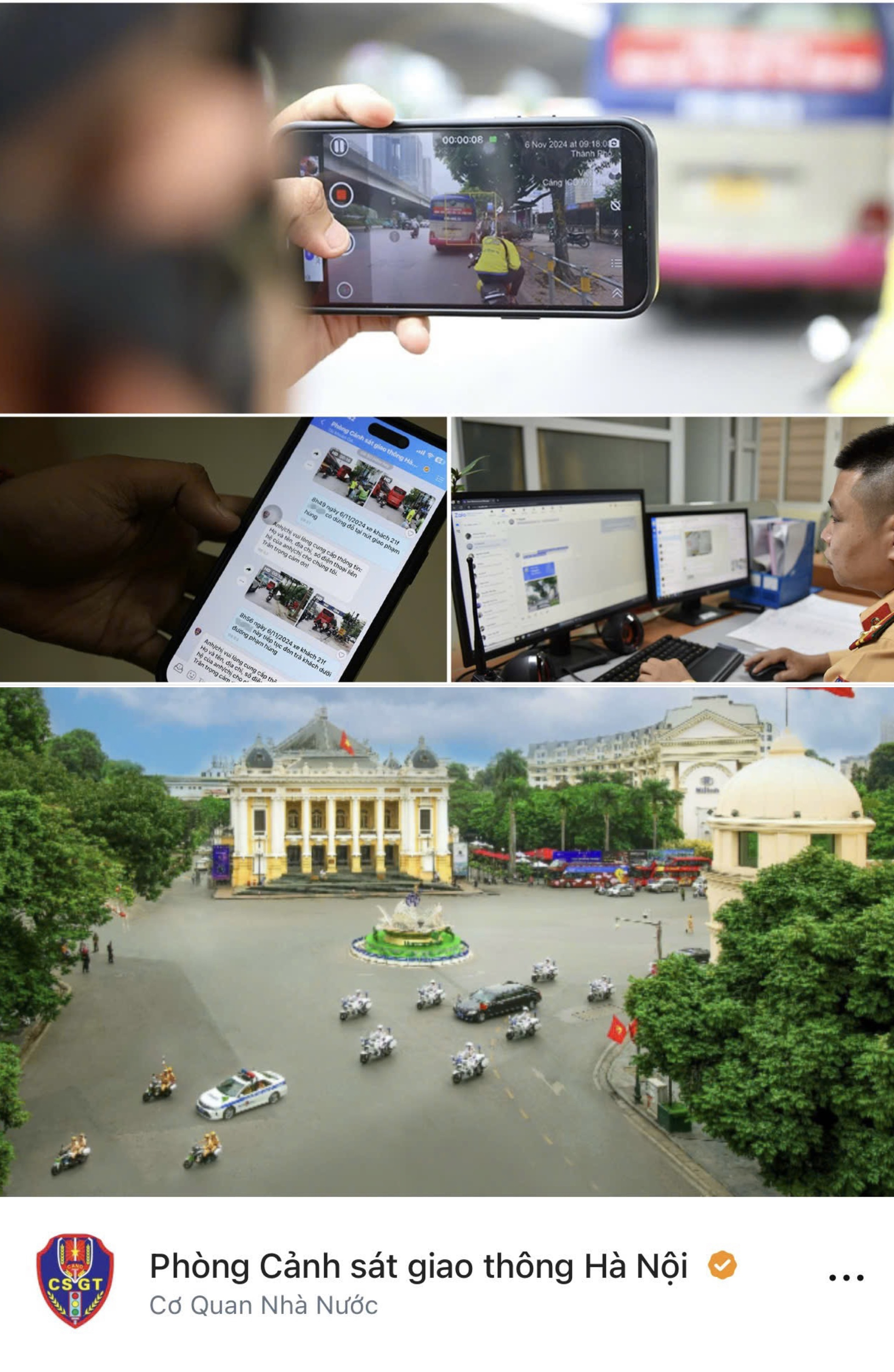 Người dân có thể cung cấp tài liệu vi phạm cho CSGT Hà Nội qua zalo