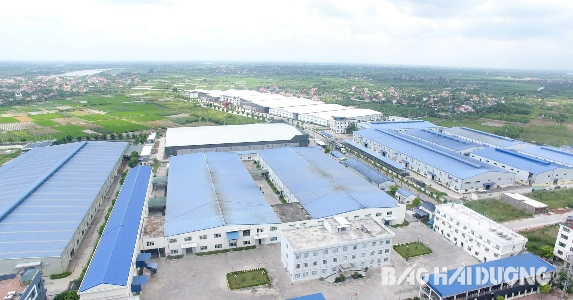 Đến nay, huyện Tứ Kỳ có 3 cụm công nghiệp: Kỳ Sơn, Nguyên Giáp và Văn Tố. Trong ảnh: Cụm công nghiệp Nguyên Giáp (Ảnh tư liệu: Báo Hải Dương)