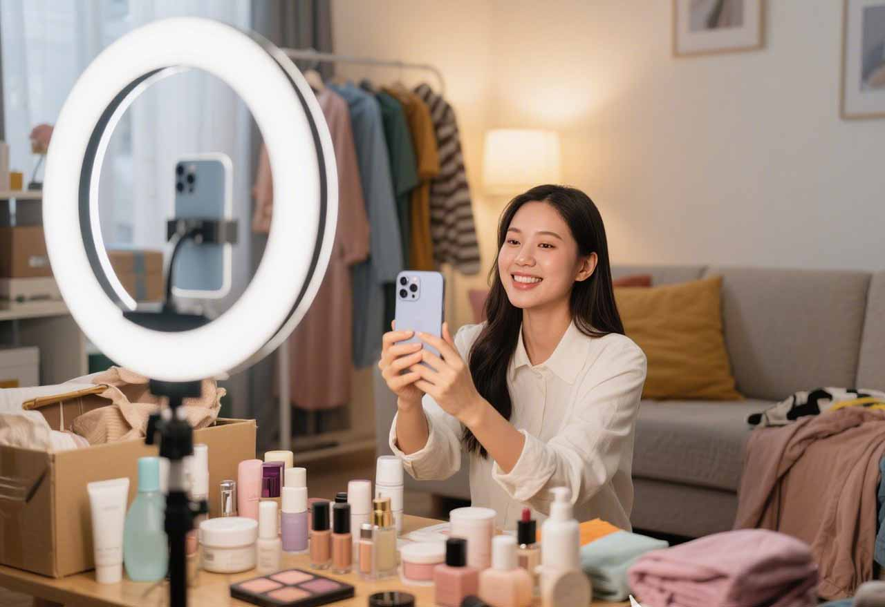 Bộ Công Thương đang lấy ý kiến dự thảo Luật Thương mại điện tử, trong đó có nhiều nội dung mới như quản lý hoạt động livestream bán hàng - Ảnh minh họa Dreamina