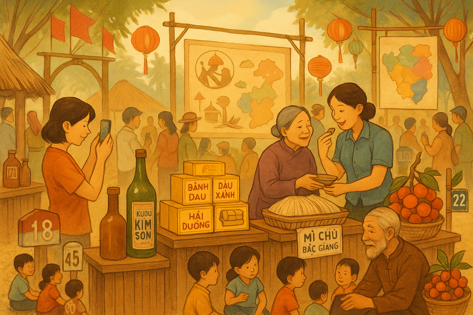 Thương hiệu vùng không chỉ là sản phẩm, mà là “trải nghiệm sống” cần gìn giữ và truyền lại trong không gian mới (Ảnh minh họa: ChatGPT)