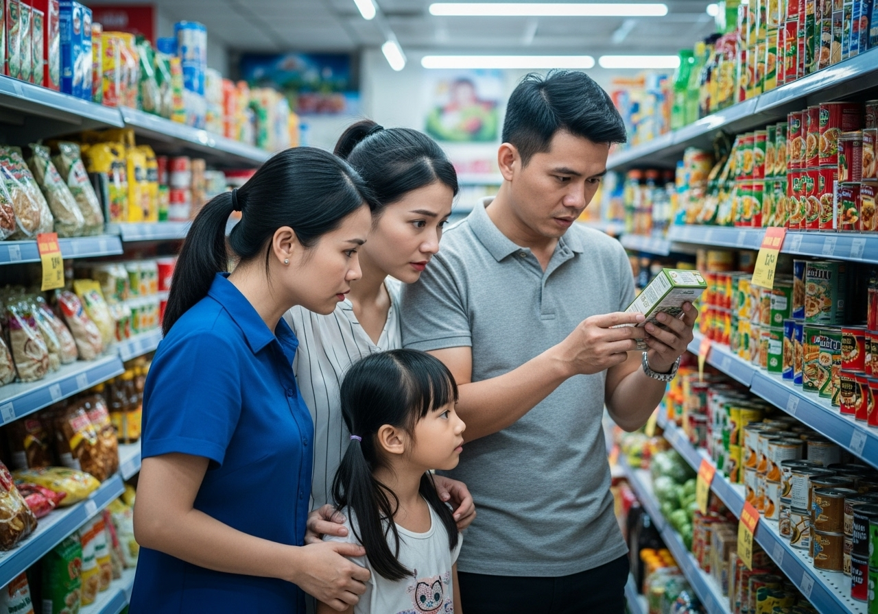 Người tiêu dùng thận trọng hơn khi lựa chọn sản phẩm, đặc biệt với các thương hiệu lạ (Ảnh minh họa: Google Studio AI)