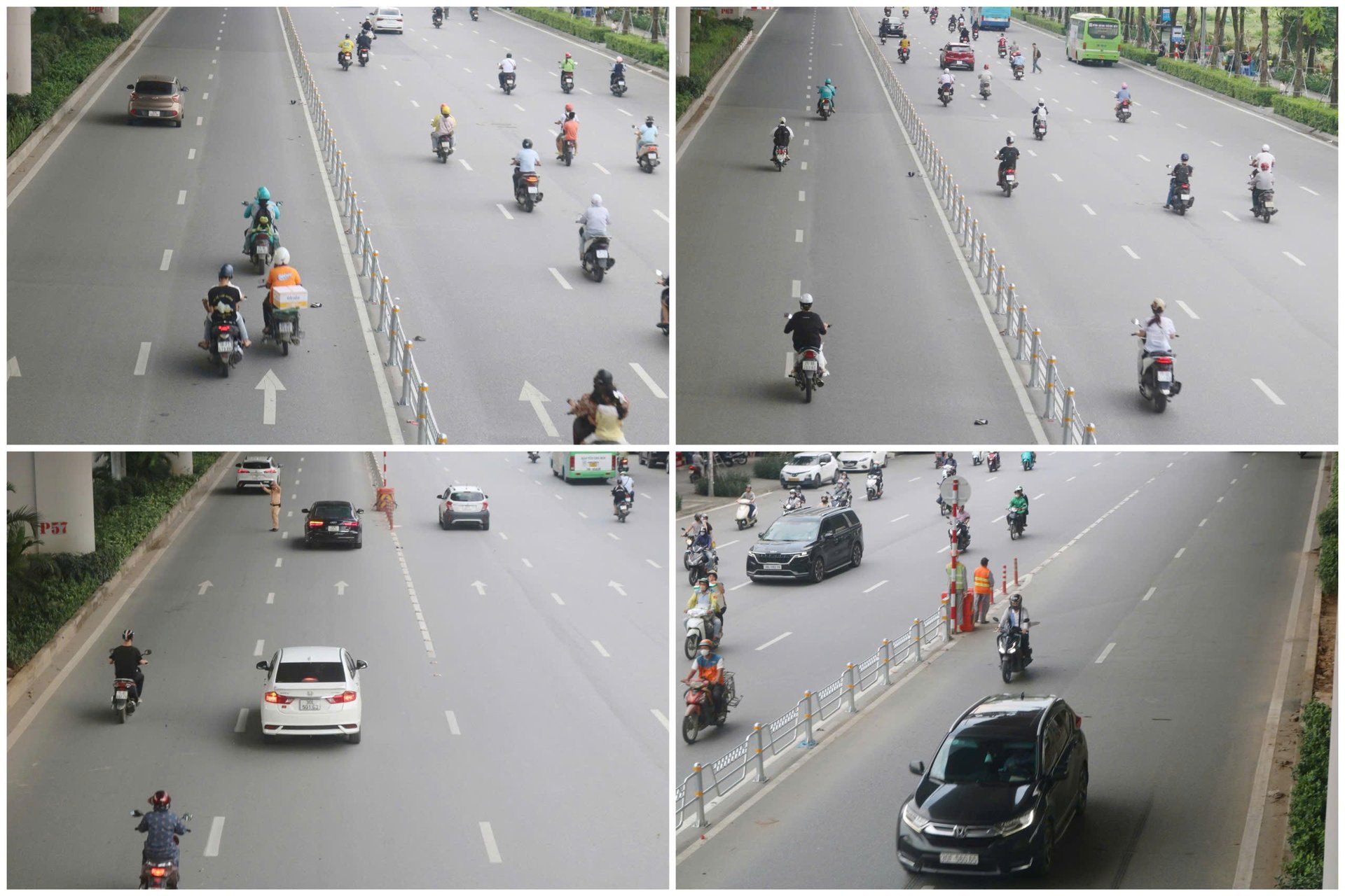 Hiện trạng như chưa hề có dải phân cách tại đây
