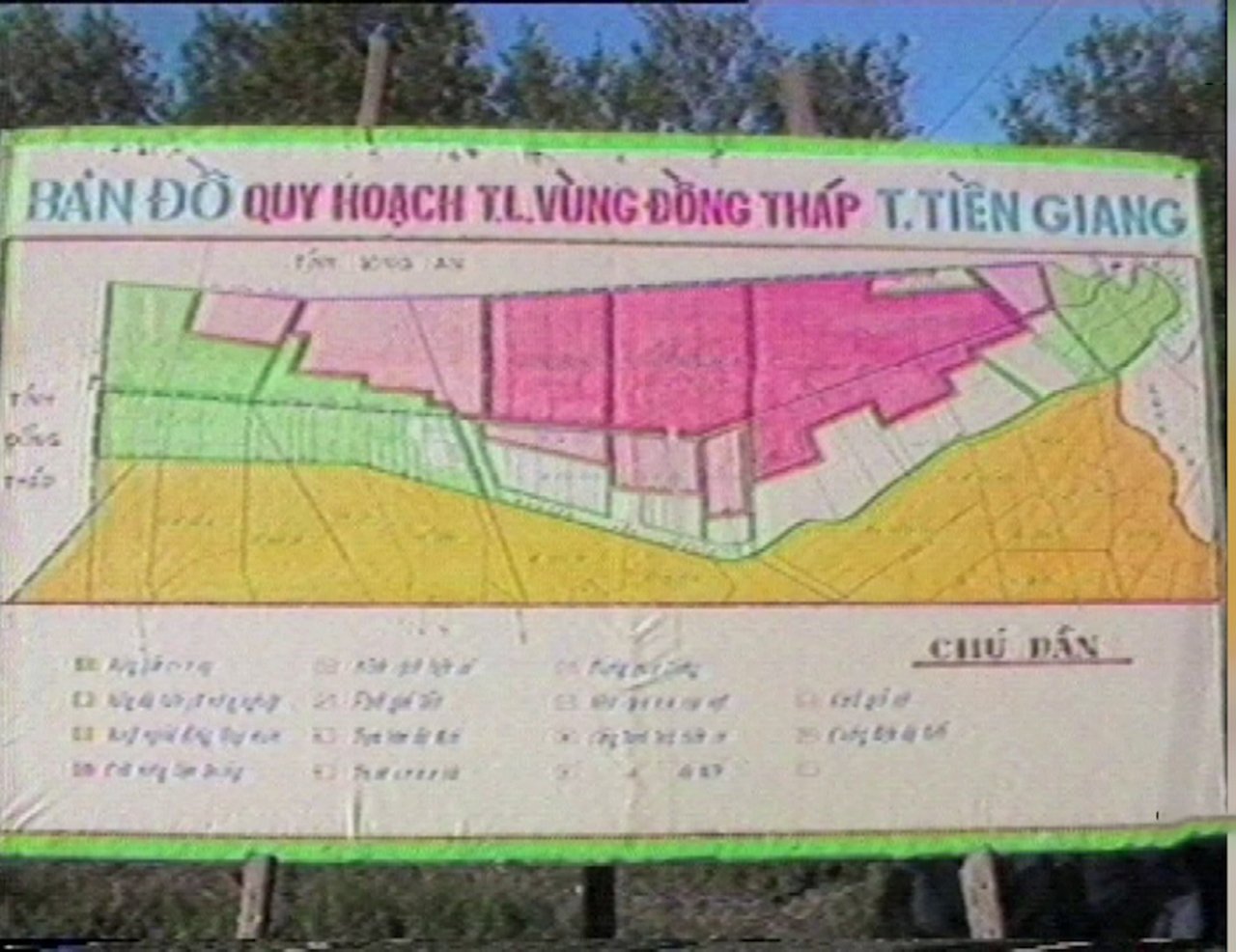 Ban đồ quy hoạch vùng Đồng Tháp Mười của tỉnh Tiền Giang (tên gọi cũ)