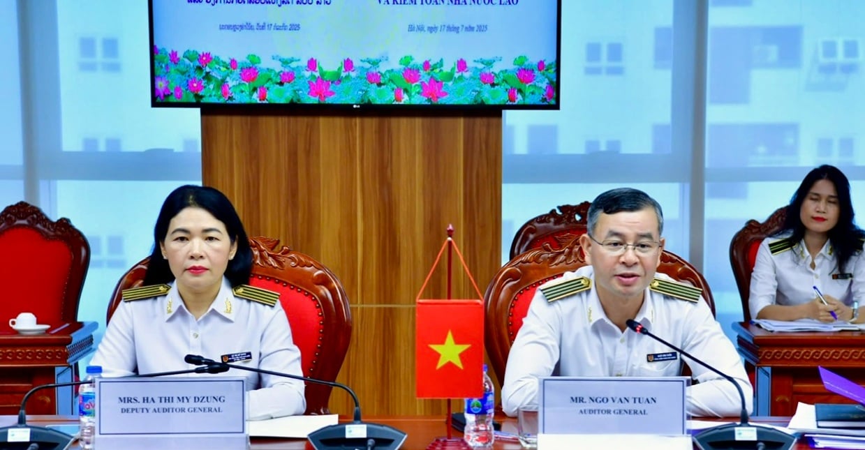 Tổng Kiểm toán nhà nước, ông Ngô Văn Tuấn phát biểu tại buổi làm việc