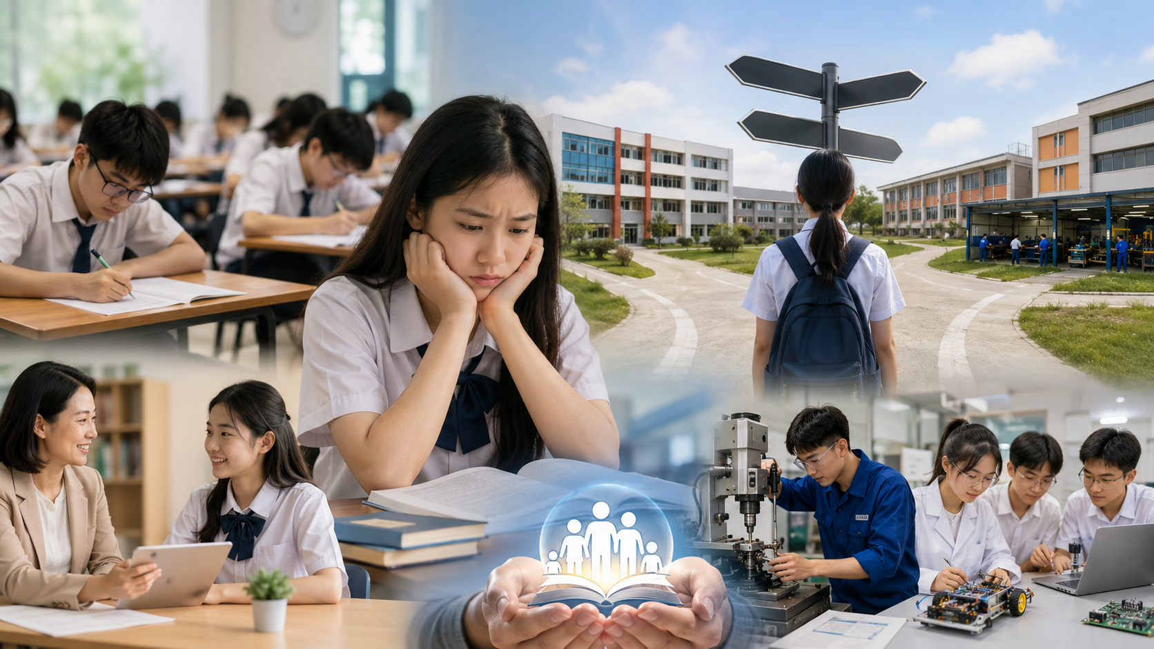 Kỳ thi tuyển sinh vào lớp 10 ở Hà Nội và nhiều đô thị lớn nhiều năm qua luôn luôn được coi là kỳ thi căng thẳng nhất, căng thẳng hơn cả kỳ thi đại học. Ảnh minh họa: ChatGPT