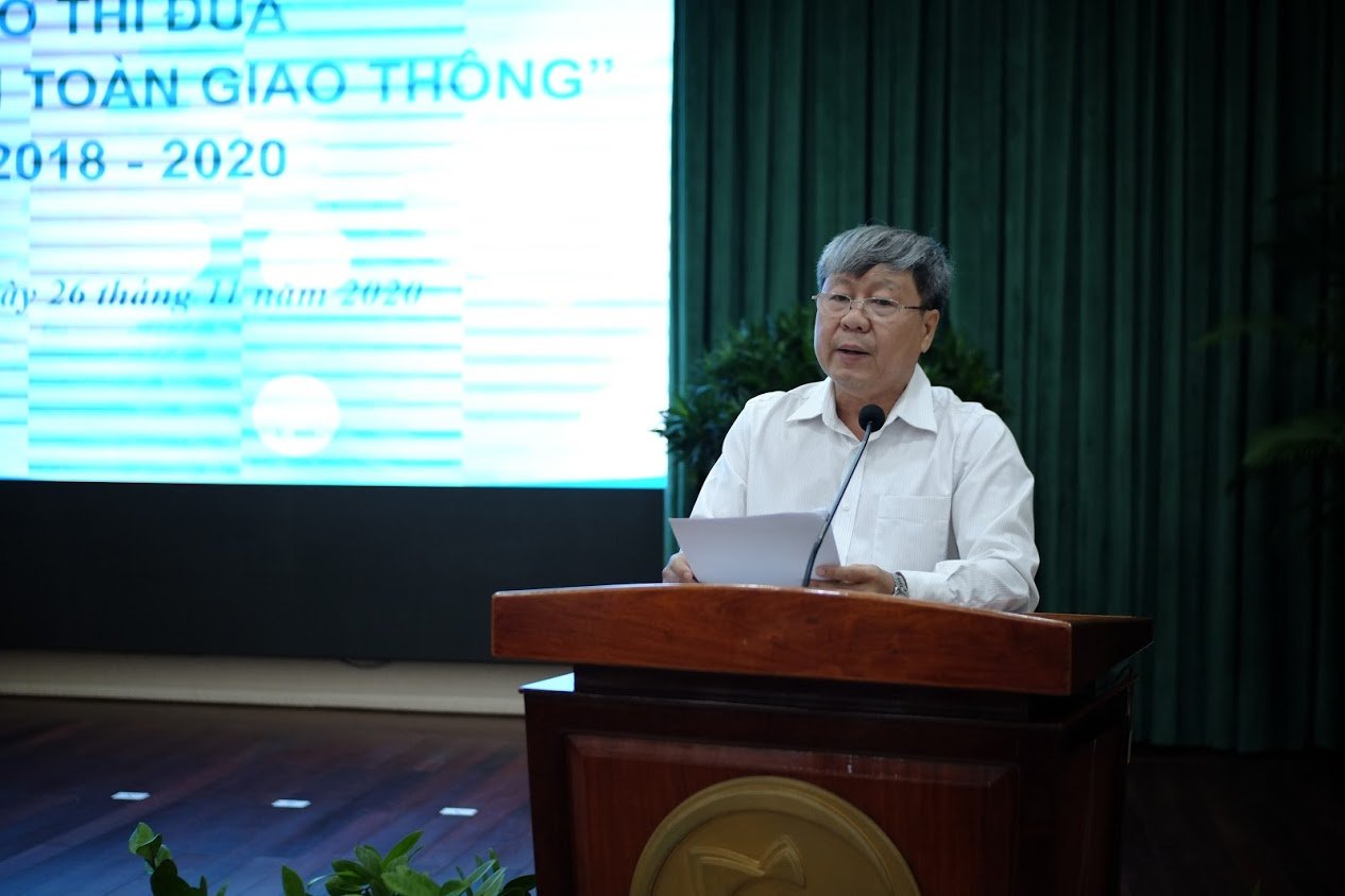 Ông Nguyễn Ngọc Tường – Phó Trưởng ban chuyên trách Ban ATGT TPHCM đánh giá cao những nổ lực của các tập thể các nhân trong phong trào thi  đua “Bảo đảm trật tự an toàn giao thông" 2018-2020