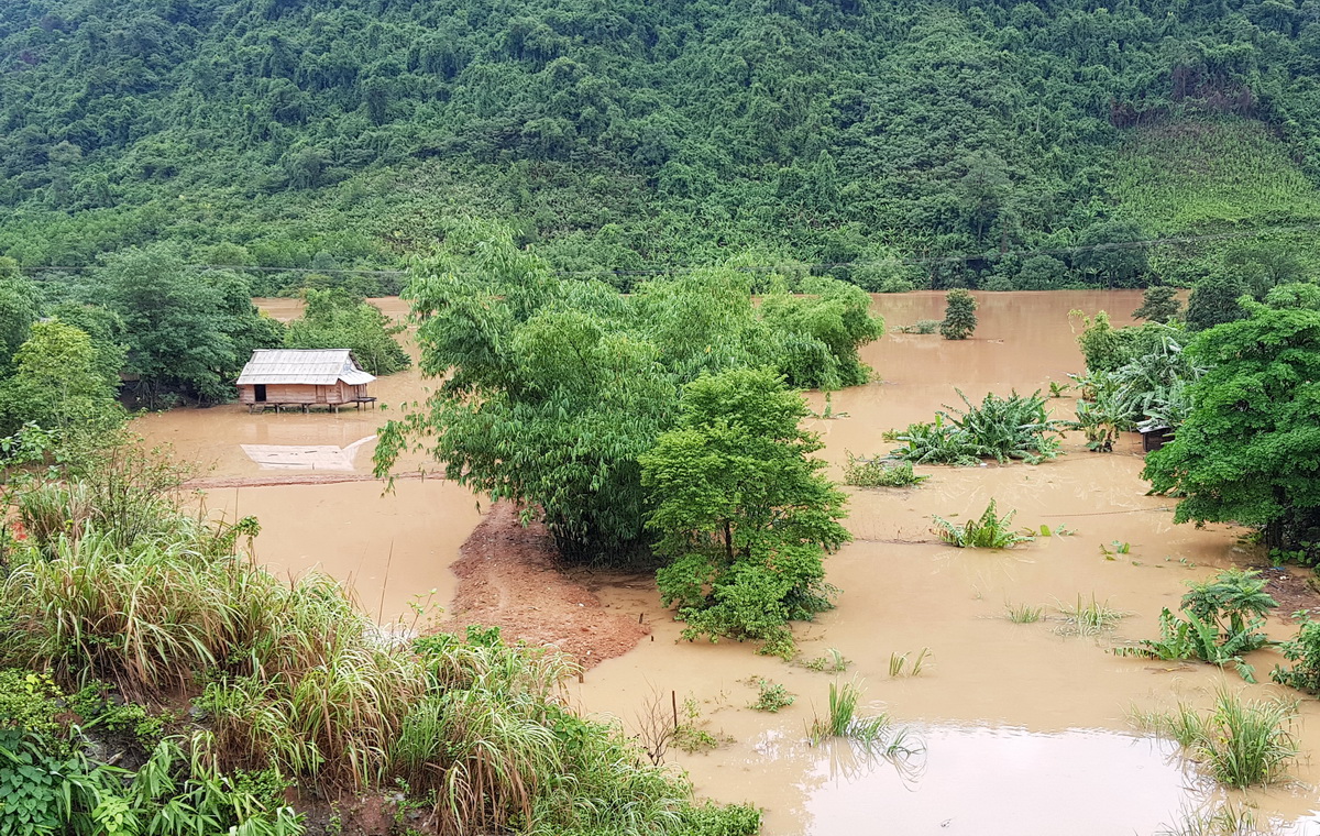 Nhiều hộ dân sống gần sông Đakrông phải di dời do nước dâng nhanh