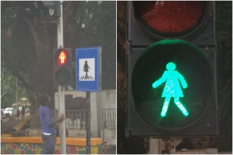 Sáng kiến đèn giao thông nâng cao ý thức về bình đẳng giới ở Mubai (Ấn Độ). Nguồn ảnh: newsable.asianetnews